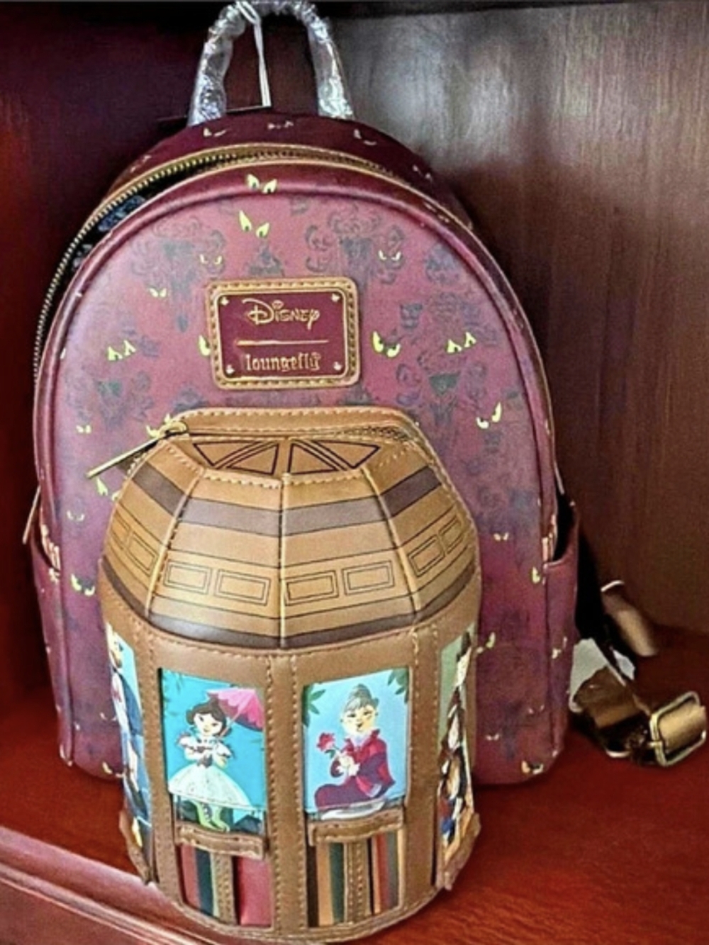 Loungefly Disney Haunted Mansion Stretching Room Mini Backpack w/ Coin Purse